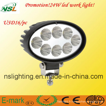 Lampe de travail à LED John Deere 4X4, lampe de travail tout-terrain à LED haute puissance, conduite à LED pour voitures Nsl-2408V-24W